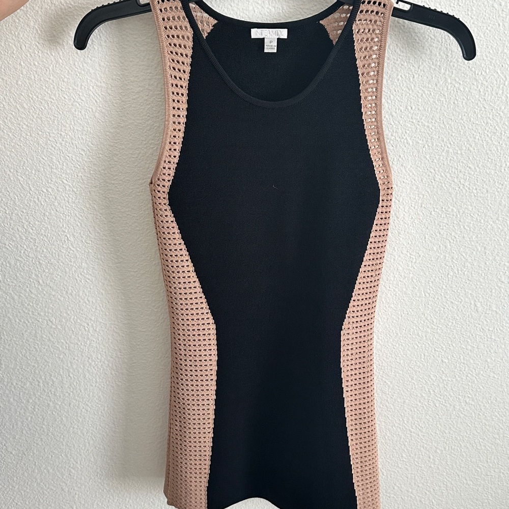 INTERMIX Black and Tan Tank Top